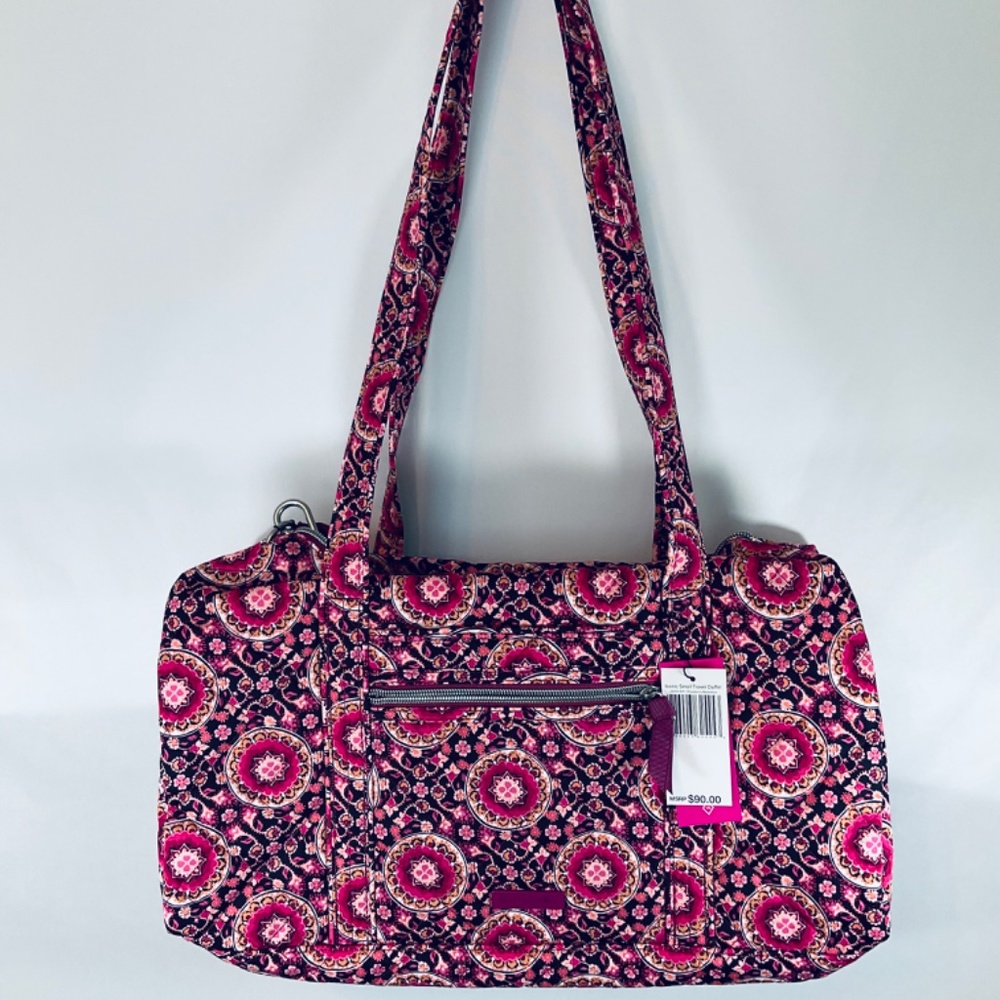 🌸Vera Bradley Small Travel Duffel Duffle Bag Suitcase Spring Break - Picture 2 of 10